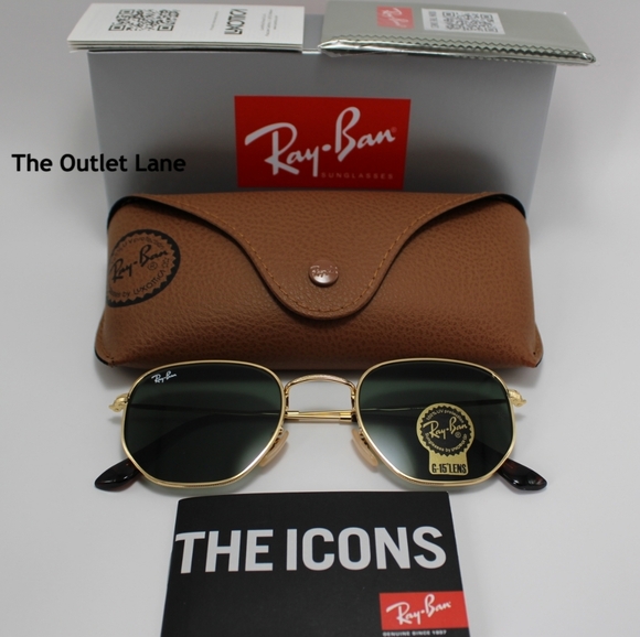 Model Display Ray-Ban Hexagonal Green G15 Lens RB3548N - Picture 14 of 16